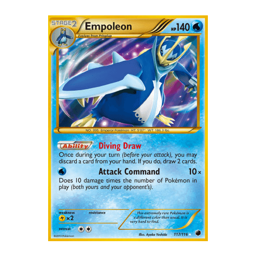 Empoleon 117/116 BW Plasma Freeze Holo Secret Rare Pokemon Card NEAR MINT TCG