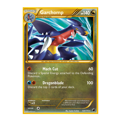 Garchomp 120/116 BW Plasma Freeze Holo Secret Rare Pokemon Card NEAR MINT TCG