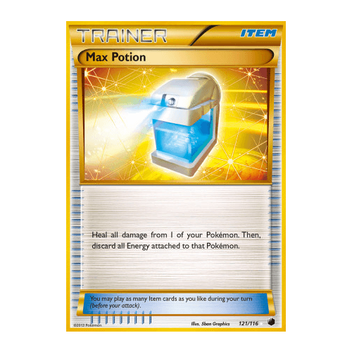 Max Potion 121/116 BW Plasma Freeze Holo Secret Rare Pokemon Card NEAR MINT TCG