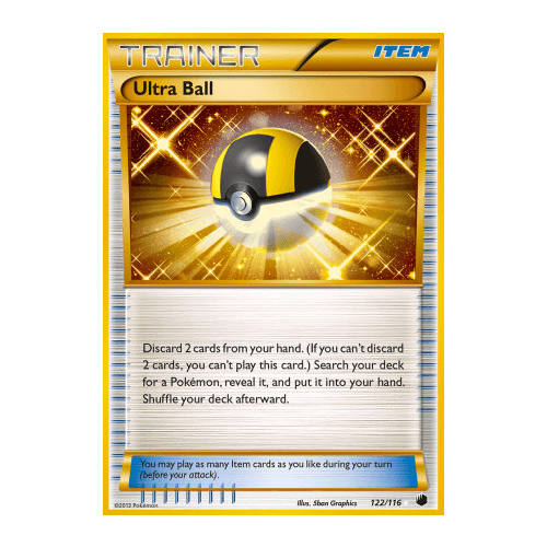 Ultra Ball 122/116 BW Plasma Freeze Holo Secret Rare Pokemon Card NEAR MINT TCG