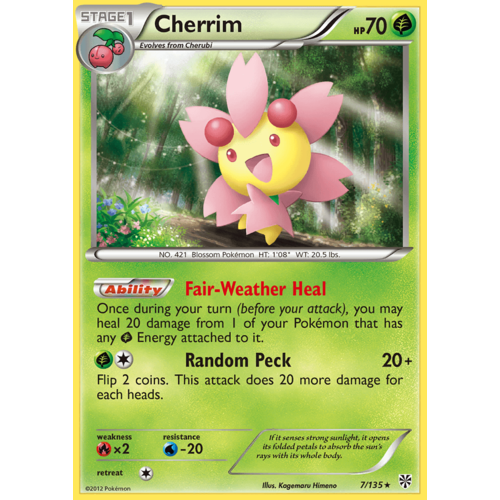 Cherrim 7/135 BW Plasma Storm Rare Pokemon Card NEAR MINT TCG