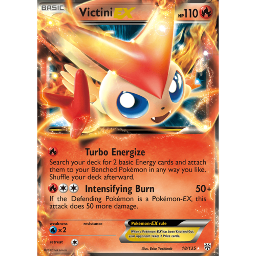 Victini EX 18/135 BW Plasma Storm Holo Ultra Rare Pokemon Card NEAR MINT TCG