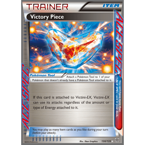 Pokemon Trading Card Game 130 135 Bw Plasma Storm Victory Piece Ace Spec Pokemon Collectables Sloopy In