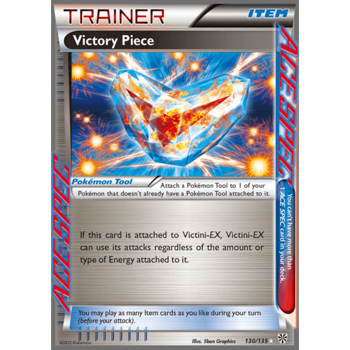 Victory Piece 130/135 BW Plasma Storm Holo Rare Trainer Pokemon Card NEAR MINT TCG