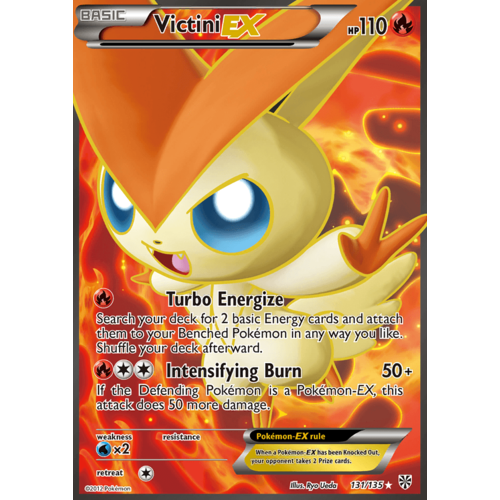 Victini EX 131/135 BW Plasma Storm Holo Ultra Rare Full Art Pokemon Card NEAR MINT TCG