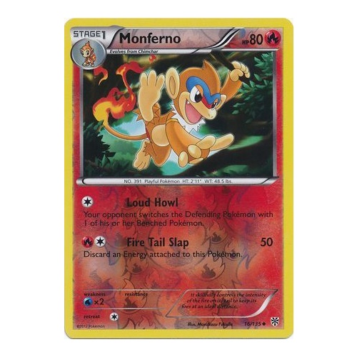 POKEMON BLACK AND WHITE PLASMA STORM MONFERNO 16//135