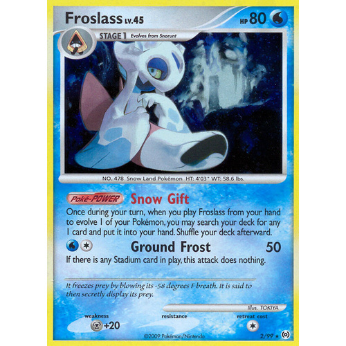 Froslass 2/99 Platinum Arceus Holo Rare Pokemon Card NEAR MINT TCG
