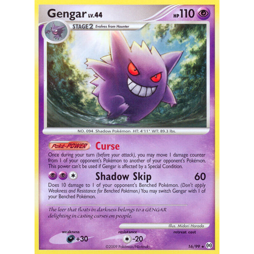 Gengar 16/99 Platinum Arceus Rare Pokemon Card NEAR MINT TCG