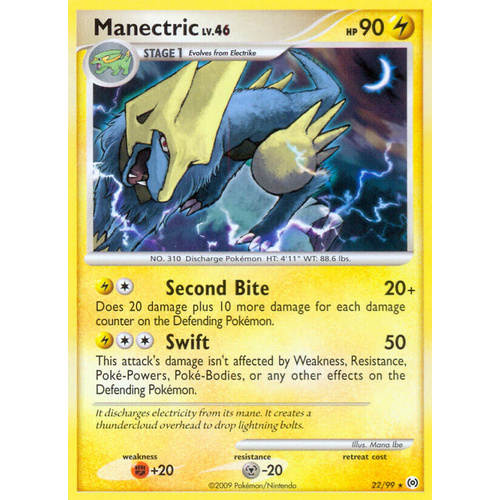 Manectric 22/99 Platinum Arceus Rare Pokemon Card NEAR MINT TCG