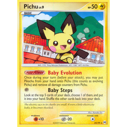 Pichu 25/99 Platinum Arceus Rare Pokemon Card NEAR MINT TCG