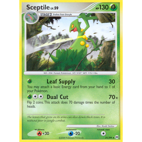 Sceptile 31/99 Platinum Arceus Rare Pokemon Card NEAR MINT TCG