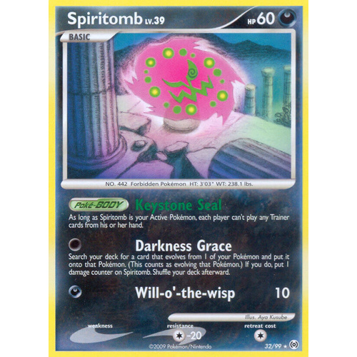 Spiritomb 32/99 Platinum Arceus Rare Pokemon Card NEAR MINT TCG