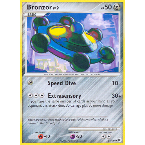 Bronzor 34/99 Platinum Arceus Uncommon Pokemon Card NEAR MINT TCG