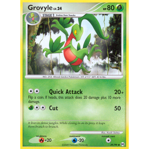 Grovyle 39/99 Platinum Arceus Uncommon Pokemon Card NEAR MINT TCG