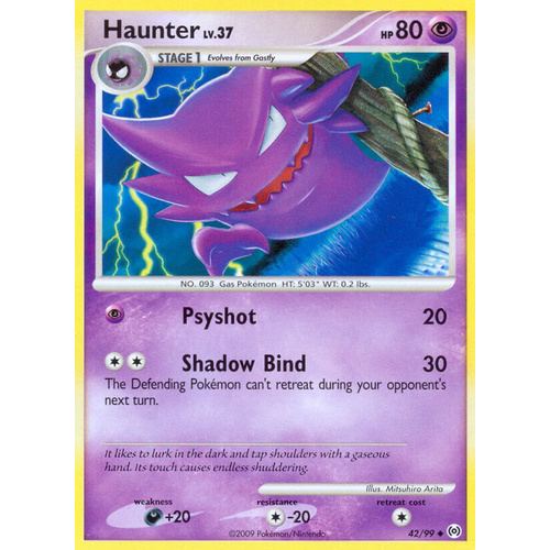 Haunter 42/99 Platinum Arceus Uncommon Pokemon Card NEAR MINT TCG