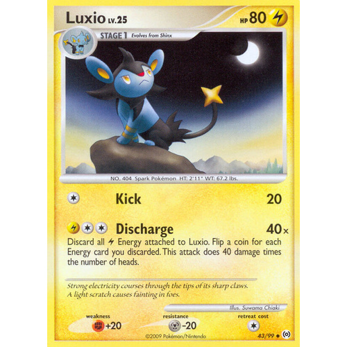Luxio 43/99 Platinum Arceus Uncommon Pokemon Card NEAR MINT TCG