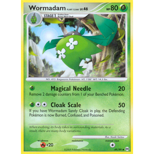 Wormadam (Plant Cloak) 49/99 Platinum Arceus Uncommon Pokemon Card NEAR MINT TCG