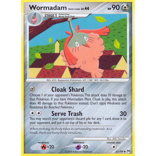 Wormadam (Trash Cloak) 51/99 Platinum Arceus Uncommon Pokemon Card NEAR MINT TCG