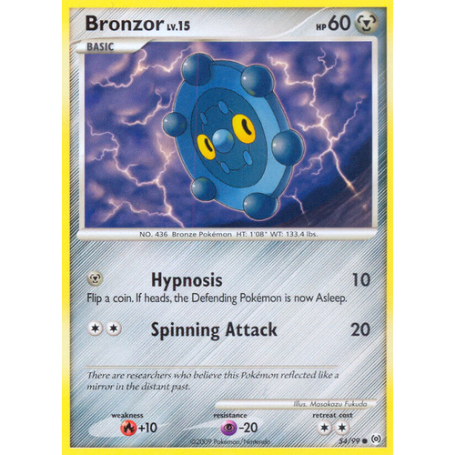 Bronzor 54/99 Platinum Arceus Common Pokemon Card NEAR MINT TCG