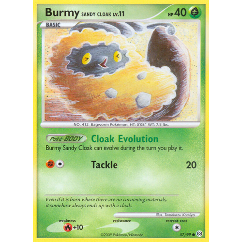 Burmy (Sandy Cloak) 57/99 Platinum Arceus Common Pokemon Card NEAR MINT TCG