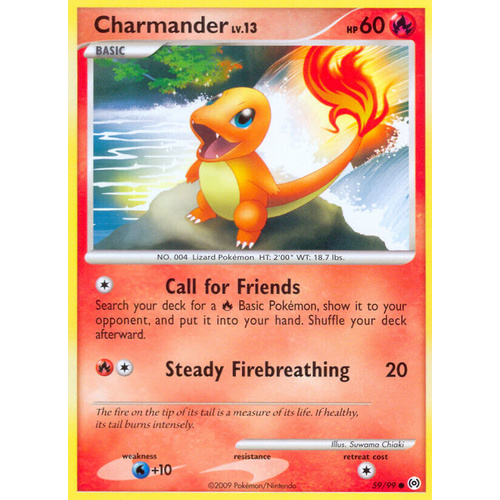 Charmander 59/99 Platinum Arceus Common Pokemon Card NEAR MINT TCG