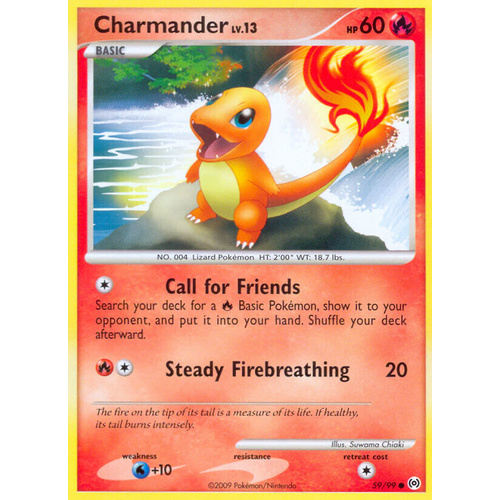 Charmander 59/99 Platinum Arceus Common Pokemon Card NEAR MINT TCG