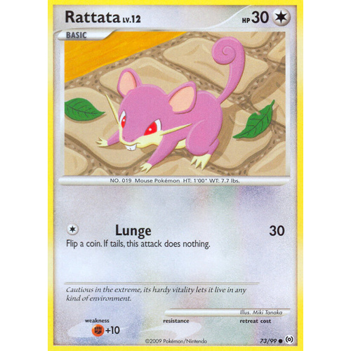 Rattata 73/99 Platinum Arceus Common Pokemon Card NEAR MINT TCG