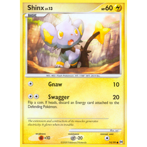 Shinx 74/99 Platinum Arceus Common Pokemon Card NEAR MINT TCG