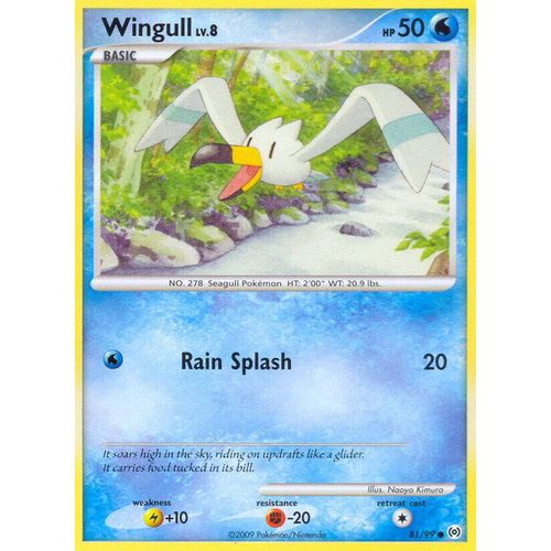 Wingull 81/99 Platinum Arceus Common Pokemon Card NEAR MINT TCG