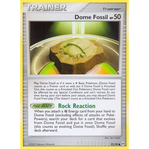 Dome Fossil 92/99 Platinum Arceus Common Trainer Pokemon Card NEAR MINT TCG