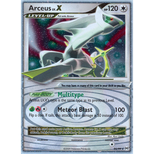 Arceus LV. X 95/99 Platinum Arceus Holo Ultra Rare Pokemon Card NEAR MINT TCG