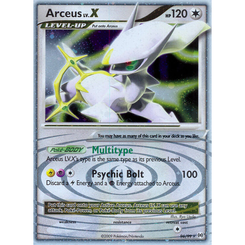Arceus LV. X 96/99 Platinum Arceus Holo Ultra Rare Pokemon Card NEAR MINT TCG