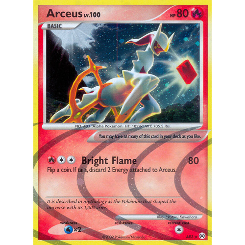 Arceus AR3/99 Platinum Arceus Holo Secret Rare Pokemon Card NEAR MINT TCG