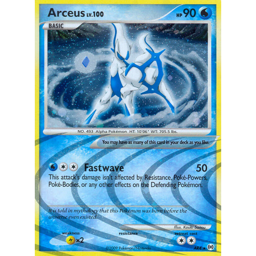 Arceus AR4/99 Platinum Arceus Holo Secret Rare Pokemon Card NEAR MINT TCG