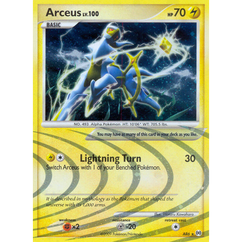 Arceus AR6/99 Platinum Arceus Holo Secret Rare Pokemon Card NEAR MINT TCG