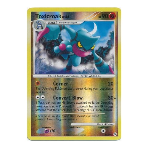 Toxicroak 11/99 Platinum Arceus Reverse Holo Rare Pokemon Card NEAR MINT TCG
