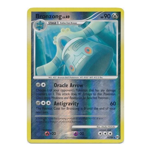 Bronzong 14/99 Platinum Arceus Reverse Holo Rare Pokemon Card NEAR MINT TCG