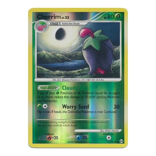 Cherrim 15/99 Platinum Arceus Reverse Holo Rare Pokemon Card NEAR MINT TCG