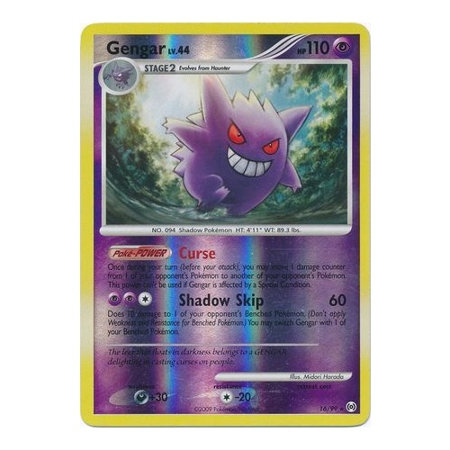 Gengar 16/99 Platinum Arceus Reverse Holo Rare Pokemon Card NEAR MINT TCG