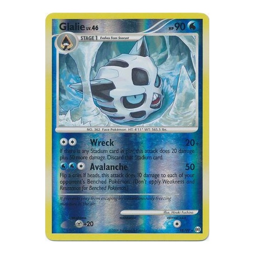 Glalie 18/99 Platinum Arceus Reverse Holo Rare Pokemon Card NEAR MINT TCG