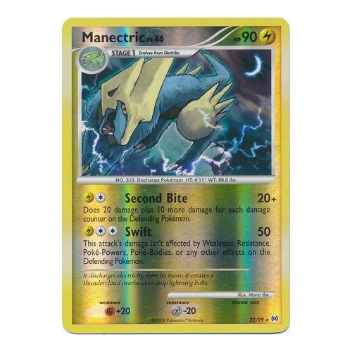 Manectric 22/99 Platinum Arceus Reverse Holo Rare Pokemon Card NEAR MINT TCG