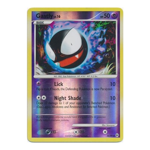 Gastly 36/99 Platinum Arceus Reverse Holo Uncommon Pokemon Card NEAR MINT TCG