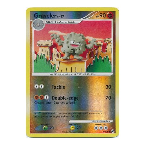 Graveler 37/99 Platinum Arceus Reverse Holo Uncommon Pokemon Card NEAR MINT TCG