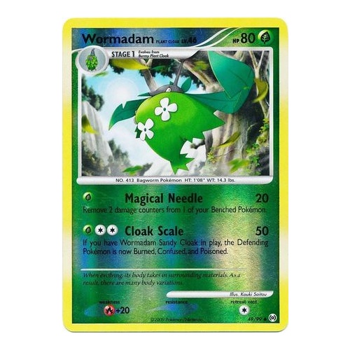 Wormadam (Plant Cloak) 49/99 Platinum Arceus Reverse Holo Uncommon Pokemon Card NEAR MINT TCG
