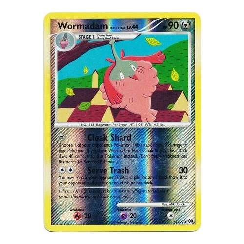 Wormadam (Trash Cloak) 51/99 Platinum Arceus Reverse Holo Uncommon Pokemon Card NEAR MINT TCG