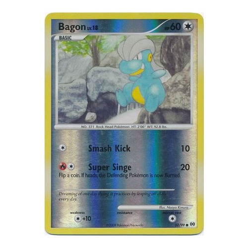 Bagon 52/99 Platinum Arceus Reverse Holo Common Pokemon Card NEAR MINT TCG