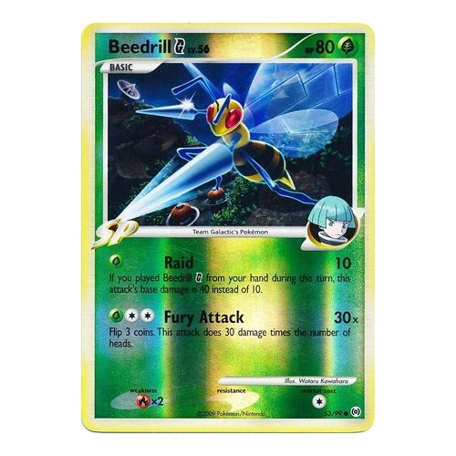 Beedrill G 53/99 Platinum Arceus Reverse Holo Common Pokemon Card NEAR MINT TCG