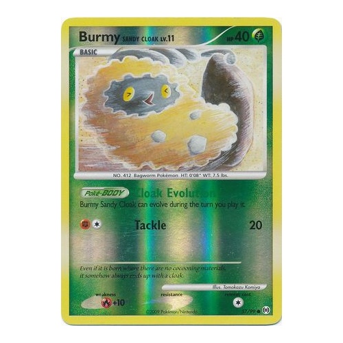 Burmy (Sandy Cloak) 57/99 Platinum Arceus Reverse Holo Common Pokemon Card NEAR MINT TCG