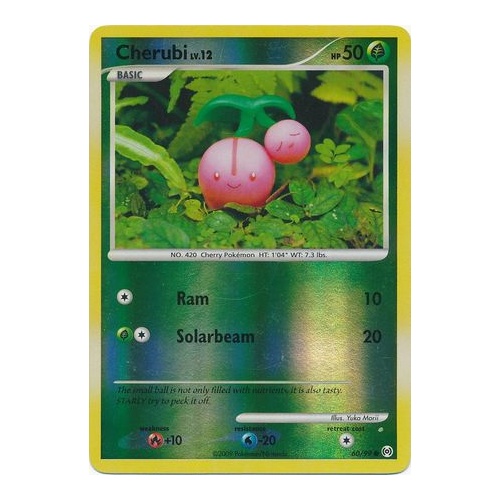 Cherubi 60/99 Platinum Arceus Reverse Holo Common Pokemon Card NEAR MINT TCG