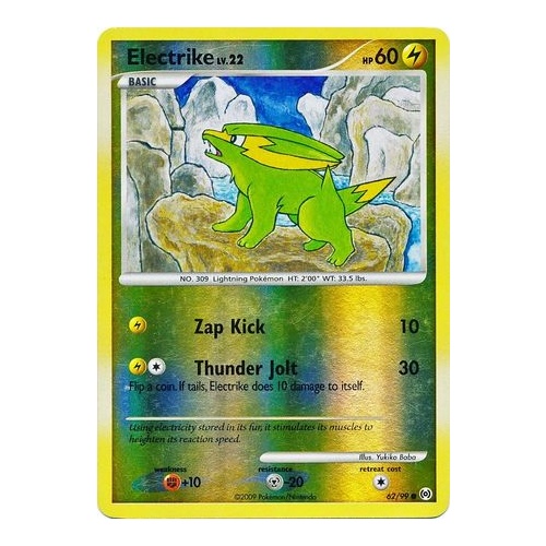 Electrike 62/99 Platinum Arceus Reverse Holo Common Pokemon Card NEAR MINT TCG